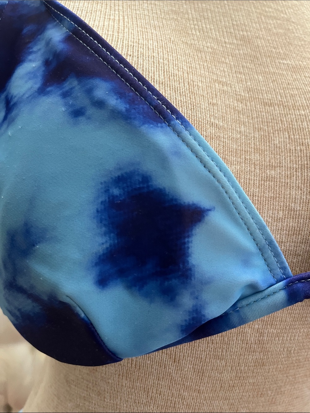 SHEIN Blue Tie-Dye Triangle Bikini Set - Ocean Mix. Large - Picture 2 of 4